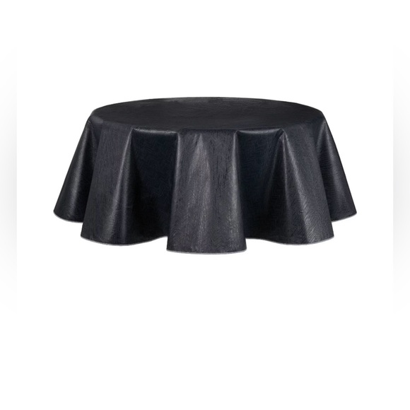Mainstays Herringbone PEVA Tablecloth, Black, 70" Round..(NWT) - Picture 2 of 7